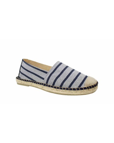 CLOSED ESPADRILLE IN STRIPED CANVAS