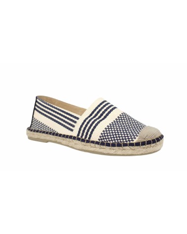 CLOSED ESPADRILLE IN STRIPED CANVAS
