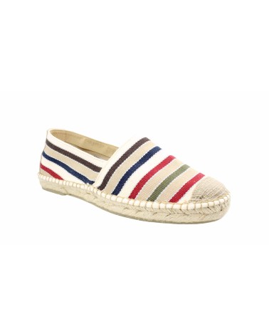 ESPADRILLE FERMÉE EN TOILEESPADRILLE FERMÉE EN TOILE À RAYURES