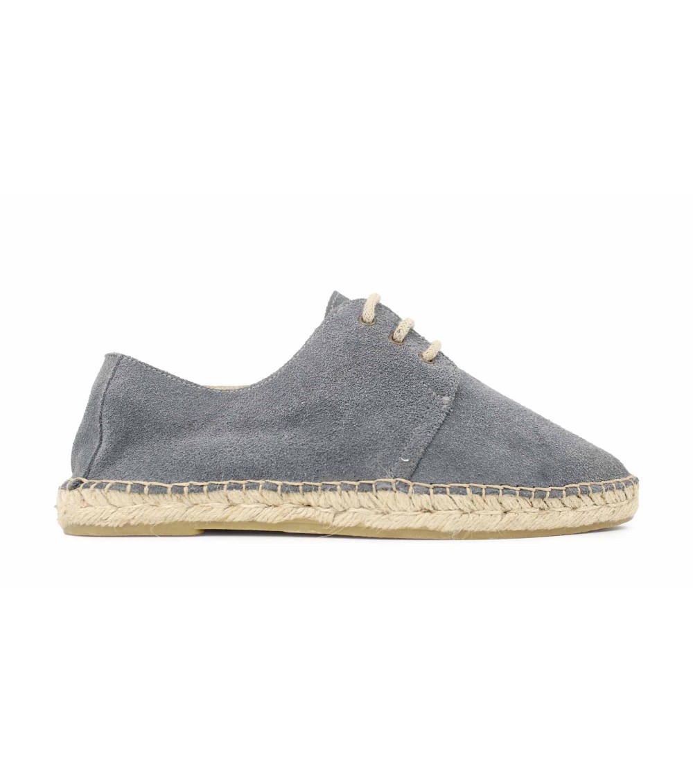 ESPADRILLE À LACETS EN CUIR SUÉDÉ