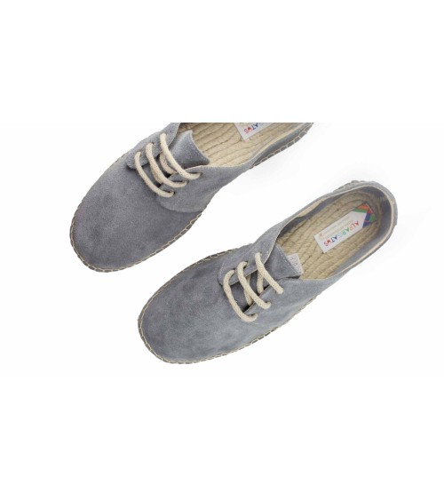 ESPADRILLE À LACETS EN CUIR SUÉDÉ