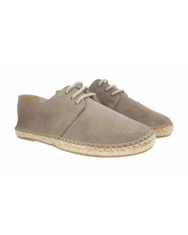 ESPADRILLE À LACETS EN CUIR SUÉDÉ