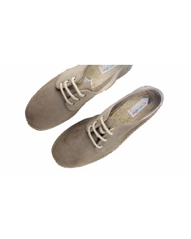 ESPADRILLE À LACETS EN CUIR SUÉDÉ