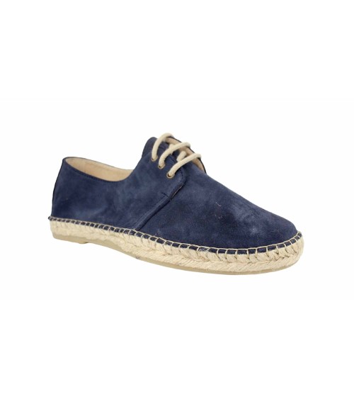 ESPADRILLE À LACETS EN CUIR SUÉDÉ