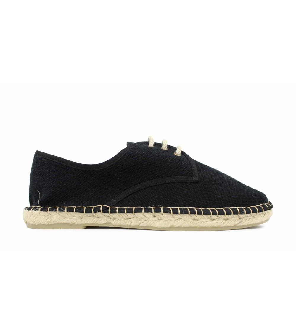LACE-UP ESPADRILLE IN RECYCLED CANVAS 