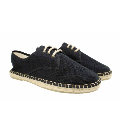 LACE-UP ESPADRILLE IN RECYCLED CANVAS 