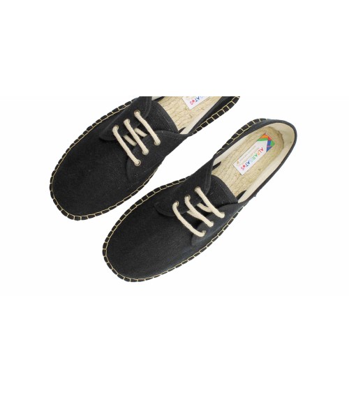 LACE-UP ESPADRILLE IN RECYCLED CANVAS 
