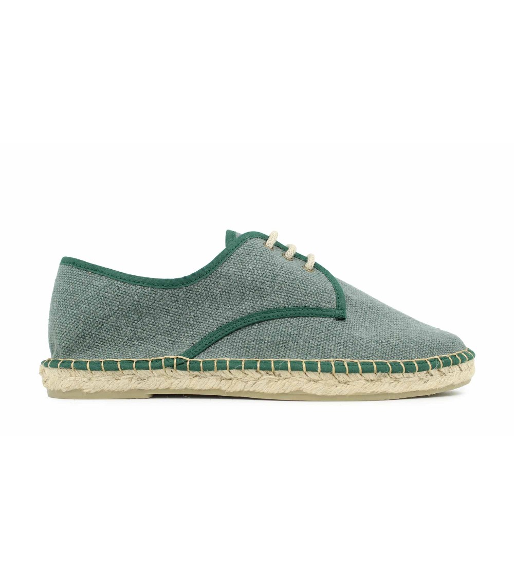 LACE-UP ESPADRILLE IN RECYCLED CANVAS 