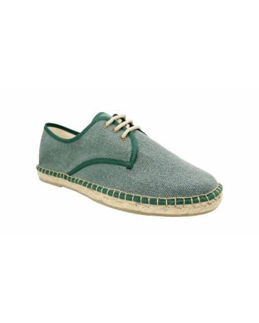LACE-UP ESPADRILLE IN RECYCLED CANVAS 