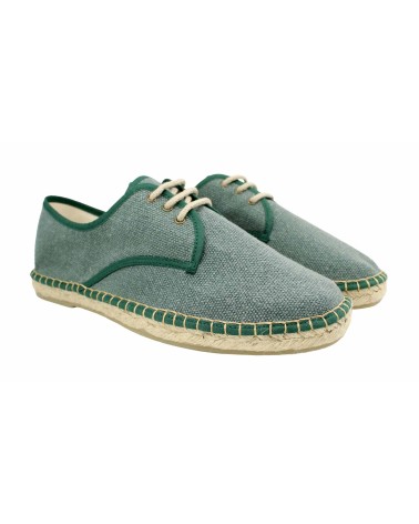 LACE-UP ESPADRILLE IN RECYCLED CANVAS 