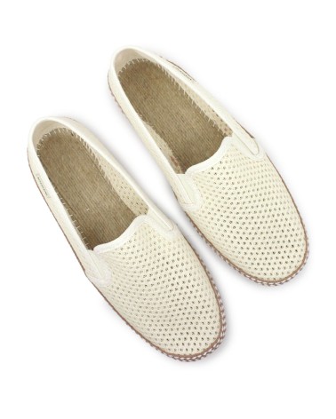 ZAPATILLA SIN CORDONES EN LONA DE REJILLA HOMBRE