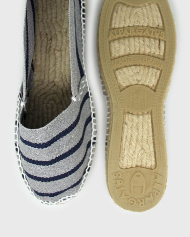 ESPADRILLE CLASSIQUE À RAYURES MARIN