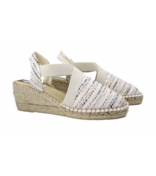 VALENCIANA WITH ELASTIC STRAPS IN CANVAS