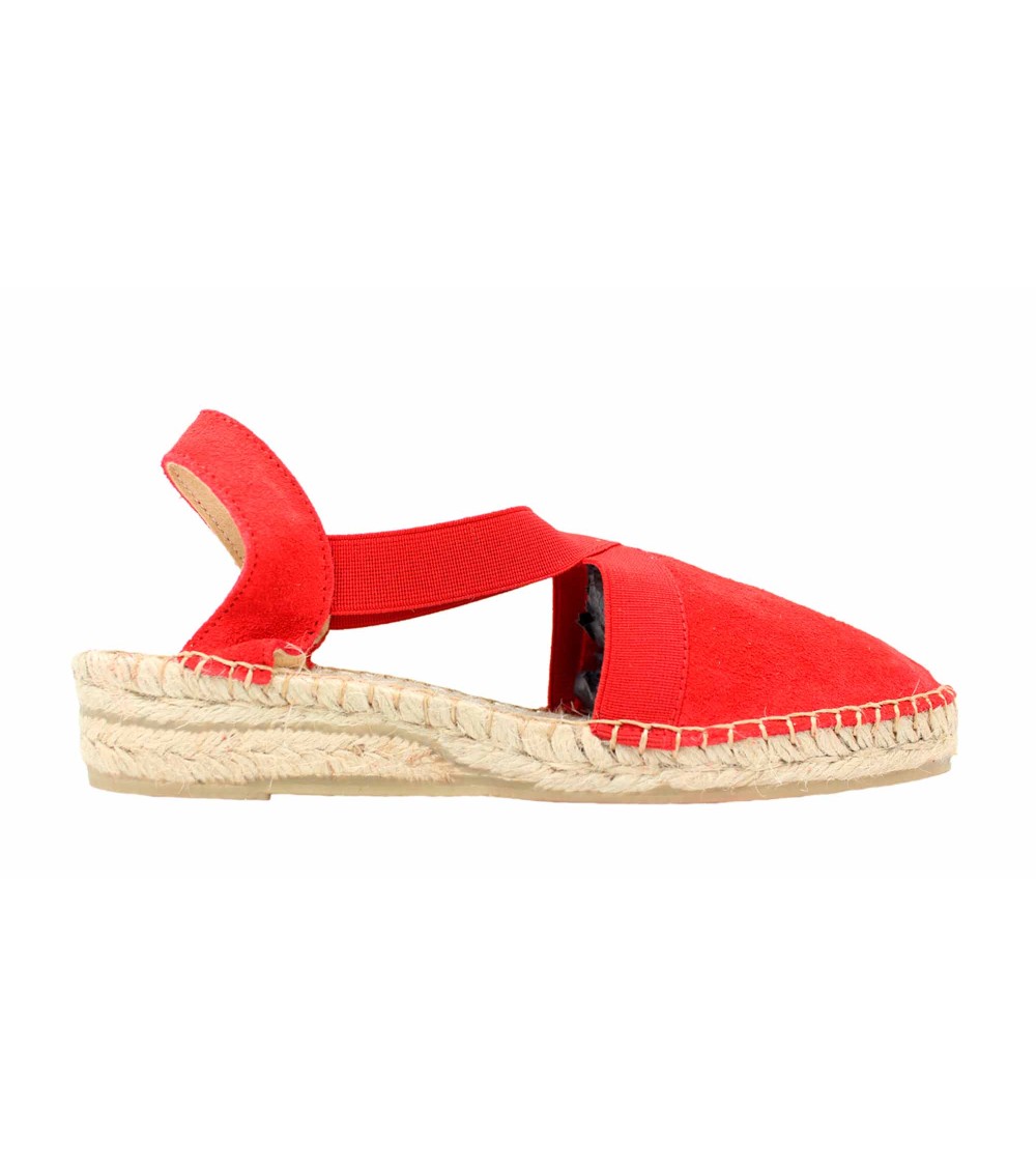 ESPADRILLE WITH ELASTICS IN SUEDE