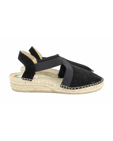 ESPADRILLE WITH ELASTICS IN SUEDE
