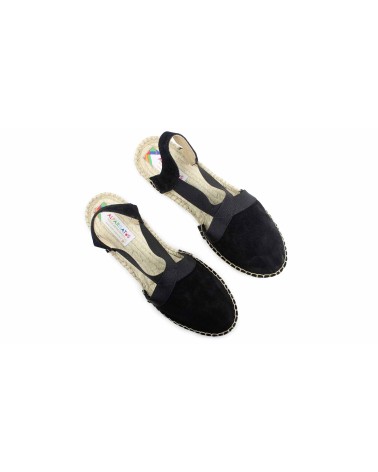 ESPADRILLE WITH ELASTICS IN SUEDE