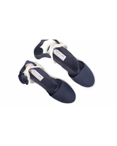 ALPARGATA VALENCIENNE AVEC TALON ET RUBANS