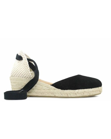 ESPADRILLE VALENCIENNE AVEC CUNETTE ET RUBANS EN DAIM