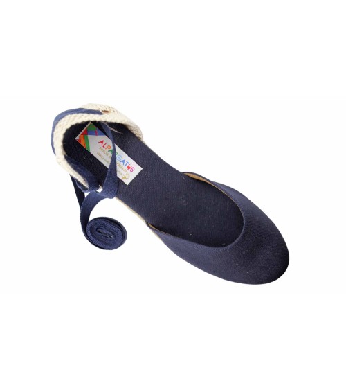 ESPADRILLE VALENCIENNE AVEC SALON ET RUBANS EN TOILE