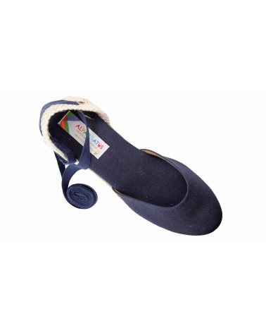 ESPADRILLE VALENCIENNE AVEC SALON ET RUBANS EN TOILE