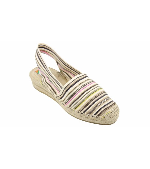 BACKLESS STRIPED ESPADRILLE