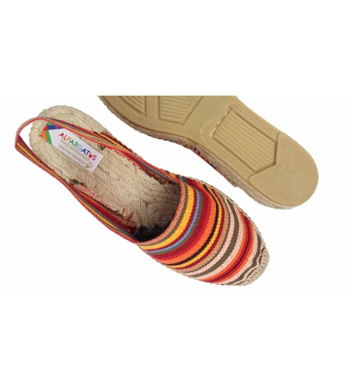 BACKLESS STRIPED ESPADRILLE