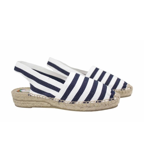 BACKLESS STRIPED ESPADRILLE