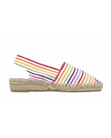 BACKLESS STRIPED ESPADRILLE