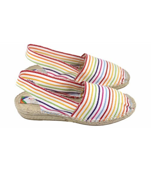 BACKLESS STRIPED ESPADRILLE