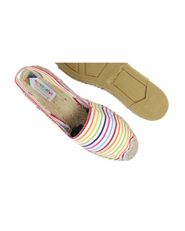 BACKLESS STRIPED ESPADRILLE