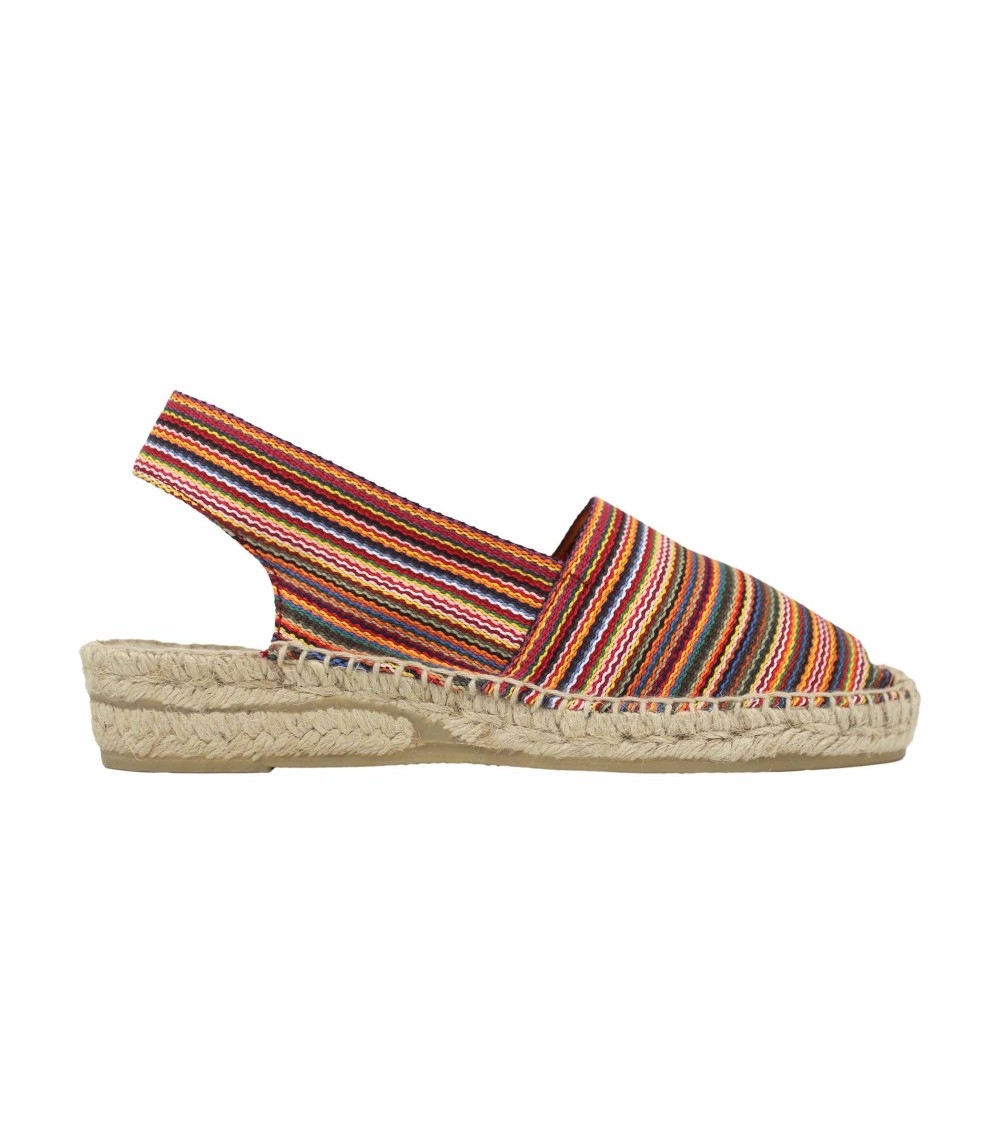 BACKLESS STRIPED ESPADRILLE