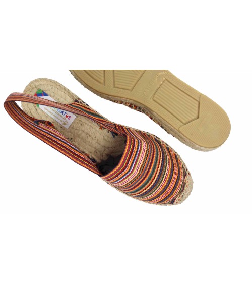 BACKLESS STRIPED ESPADRILLE