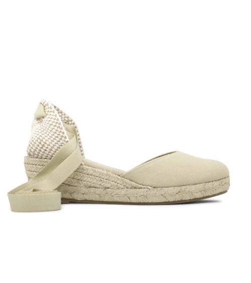 ESPADRILLE VALENCIENNE AVEC CUNETTE ET RUBANS EN TOILE