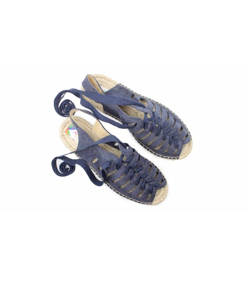 PLATFORM SANDAL WITH STRAPS IN SUEDE