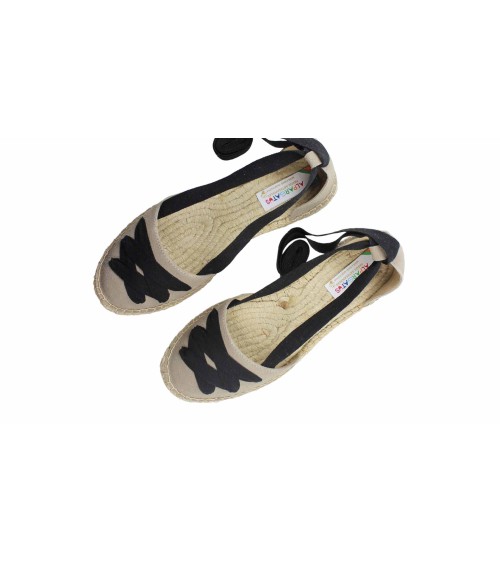 ESPADRILLE VALENCIENNE EN CROÛTE DE CUIR AVEC PLATEFORME