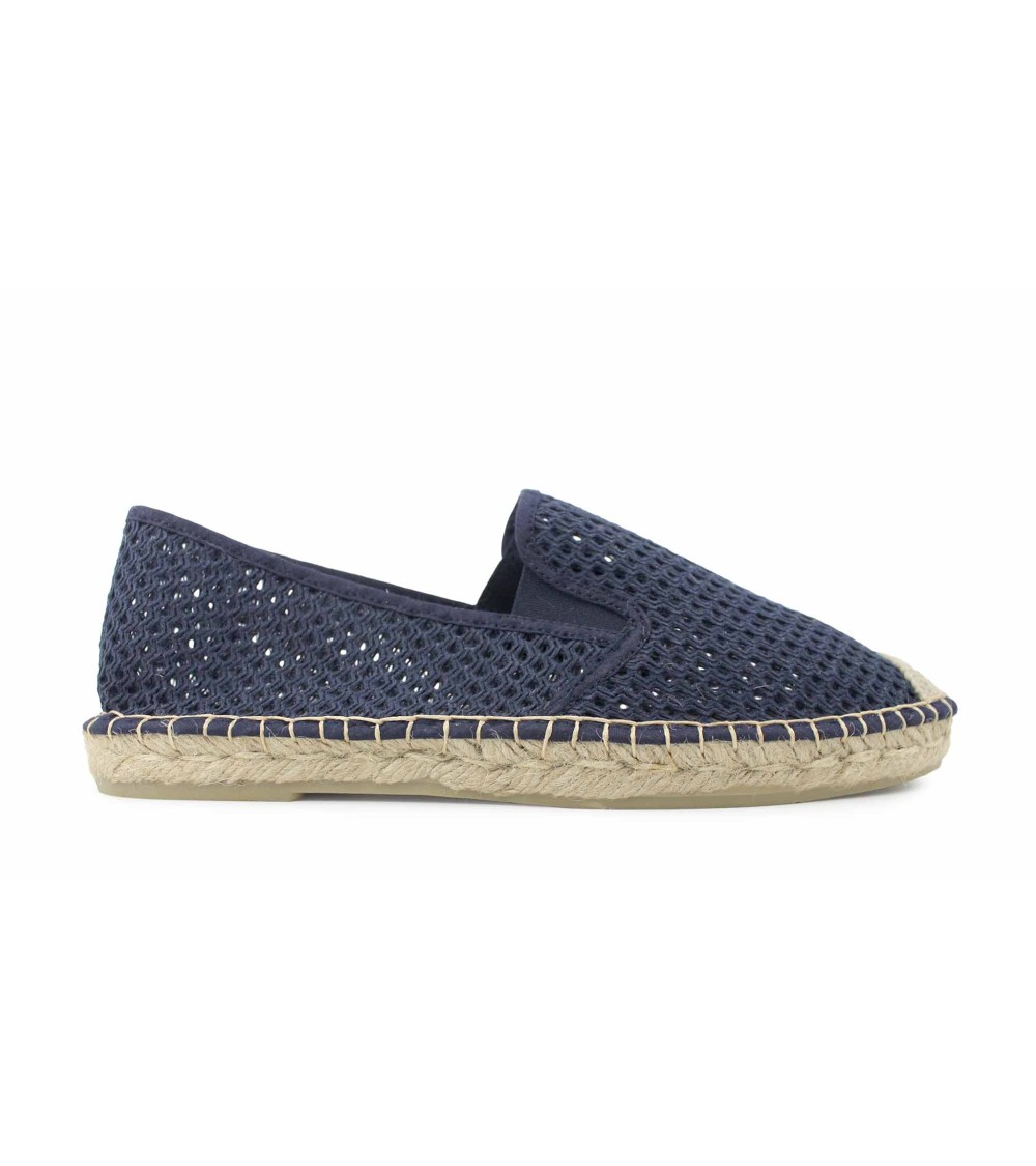 ESPADRILLE WITH ELASTICS IN MESH CANVAS