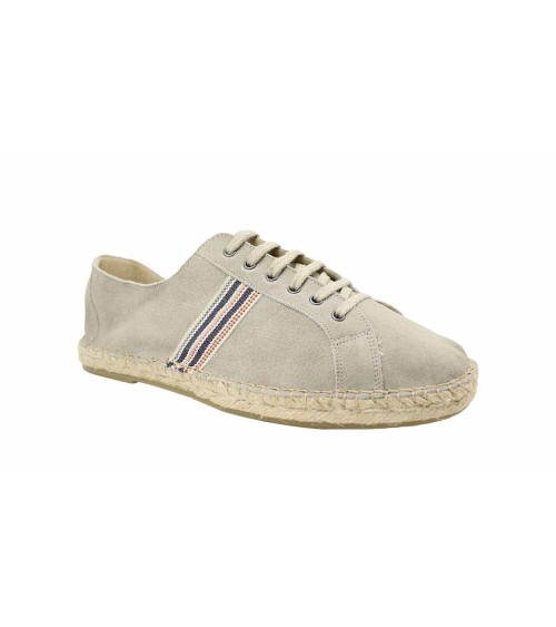 ESPADRILLE SPORTIVE À LACETS EN CUIR SUÉDÉ
