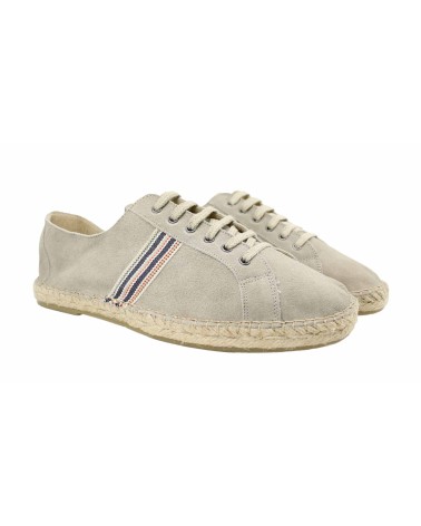 ESPADRILLE SPORTIVE À LACETS EN CUIR SUÉDÉ