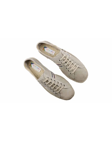 ESPADRILLE SPORTIVE À LACETS EN CUIR SUÉDÉ