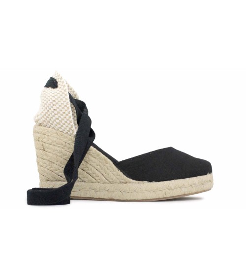 ESPADRILLE VALENCIENNE AVEC CUNETTE ET RUBANS EN TOILE