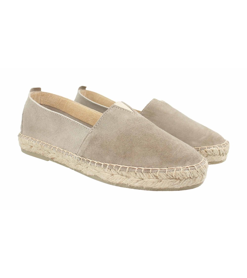 Espadrilles Plates ALPARGATUS Toile Jaspée Fabriquées à La Main En Espagne - Beige EU 38