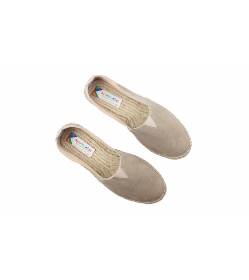 ESPADRILLE PLATEFORME FERMÉE AVEC ÉLASTIQUE EN CUIR SUEDE